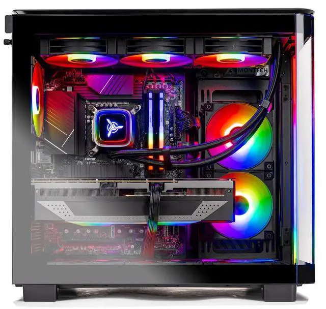 Alt view image 4 of 6 - Skytech King 95 Gaming PC Desktop, Ryzen 7 7800X3D 4.2 GHz (5GHz Turbo Boost),AMD Radeon RX 9070 16GB GDDR6 , 1TB Gen4 NVMe SSD, 32GB DDR5 RAM 6000 RGB, 850W GOLD PSU, Wi-Fi, Win 11 Home