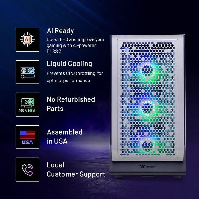 Skytech Omega Gaming PC Desktop, Ryzen 7 9700X 3.8 GHz (5.5GHz Turbo ...