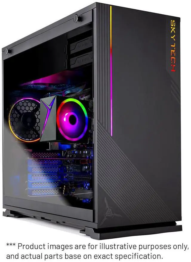 Main image of Skytech Azure Gaming PC Desktop, Ryzen 5 8600G 4.3 GHz (5GHz Turbo), AMD Radeon 760M , 500GB NVMe SSD, 16GB DDR5 RAM 6000, 650W GOLD PSU, Wi-Fi, Win 11
