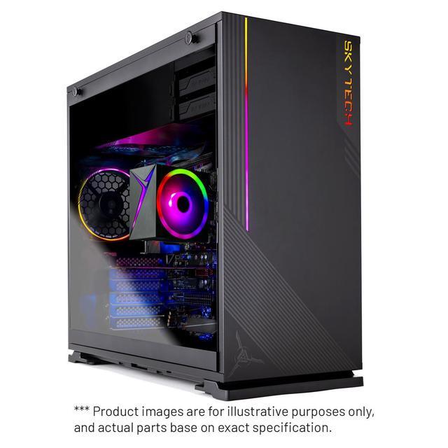 Skytech Gaming Azure 3 Gaming PC AMD Ryzen 7 5700 3.7GHz INTEL ARC B580 12GB 1TB NVMe SSD 32GB DDR4 RAM 3200 650W GOLD PSU Wi-Fi Win 11 Desktop Outlet | 3C