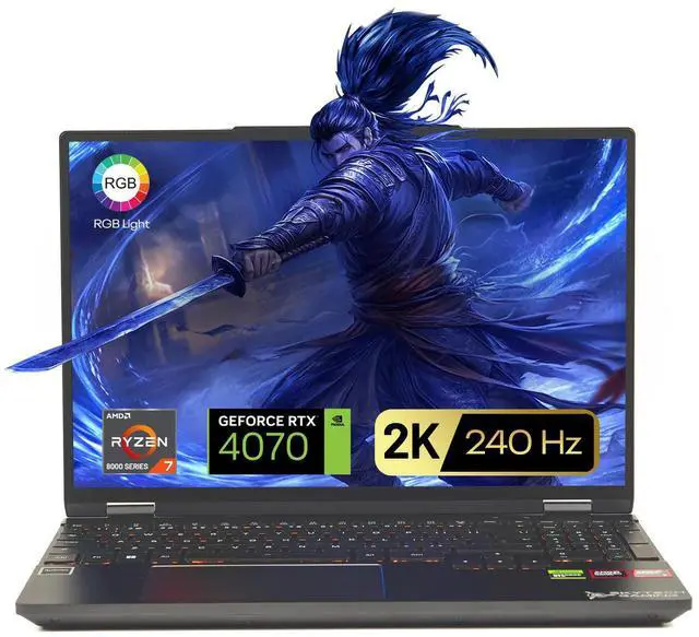 Main image of Skytech Gaming Noir 15.3"240Hz- AMD Ryzen 7 8845HS(5.1GHz Turbo Boost), NVIDIA GeForce RTX 4070 8GB, 15.3 QHD 240Hz Display, 16GB DDR5, 1TB PCIe SSD, Wi-Fi 6, Nahimic Audio, RGB Backlit KB, Windows 11