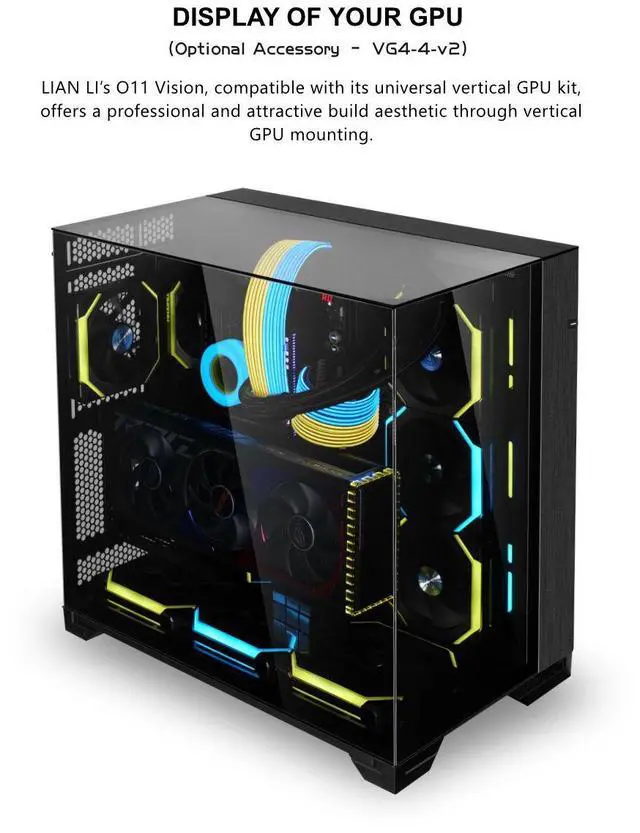 Alt view image 7 of 7 - Skytech O11 Vision Gaming PC Desktop, Ryzen 7 7800X3D 4.2 GHz, NVIDIA RTX 5090 32GB, X670 Motherboard, 2TB Gen4 NVMe SSD, 64GB DDR5 RAM 6000 RGB, 1200W GOLD ATX 3 PSU, 360mm ARGB AIO , Wi-Fi, Win 11
