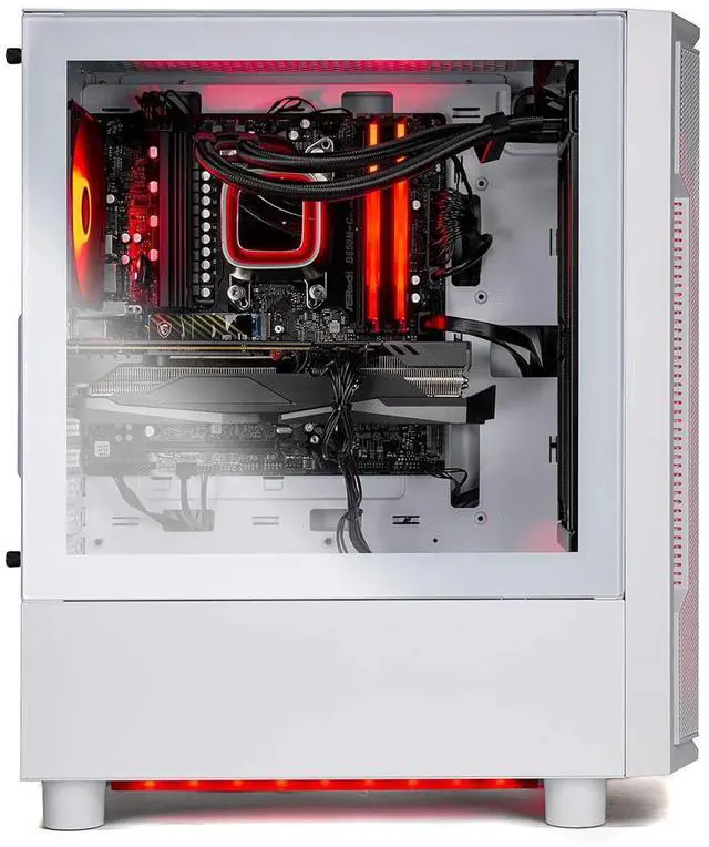 Alt view image 5 of 7 - Skytech Archangel Gaming PC Desktop, Ryzen 7 7700X 4.5 GHz (5.4GHz Turbo), AMD RX 7600 8GB , 1TB NVMe SSD, 32GB DDR5 RAM 5200 RGB, 600W GOLD PSU, 240mm ARGB AIO, Wi-Fi, Win 11