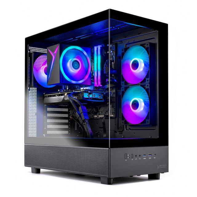 Skytech Azure Gaming PC Desktop, Ryzen 5 7600 3.8 GHz (5.1GHz Turbo), NVIDIA RTX 5070 12GB, 1TB Gen4 NVMe SSD, 16GB DDR5 RAM 6000, 850W GOLD PSU,