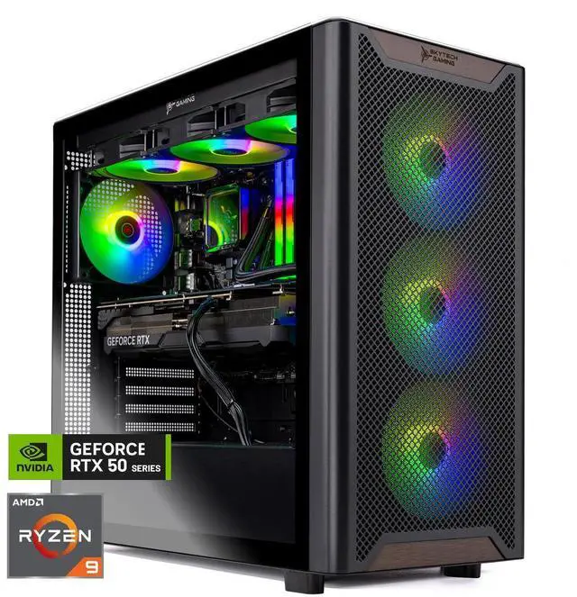 Skytech Chronos Gaming PC Desktop, Ryzen 9 9900X 4.4 GHz