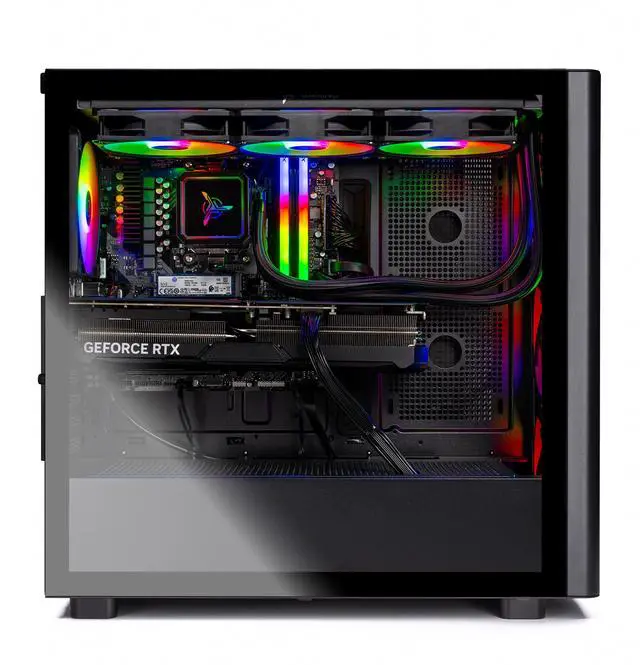 Alt view image 4 of 7 - Skytech Chronos Gaming PC Desktop, Ryzen 9 9900X 4.4 GHz (5.6GHz Turbo), NVIDIA RTX 5070 12GB, 2TB Gen4 NVMe SSD, 32GB DDR5 RAM 6000 RGB, 850W GOLD PSU, 360mm ARGB AIO , Wi-Fi, Win 11