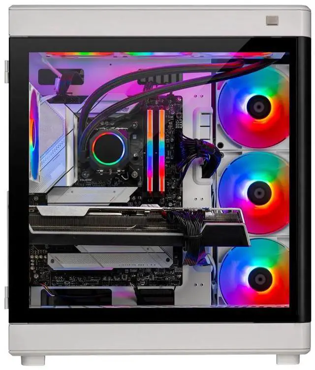 Alt view image 5 of 7 - Skytech Prism Gaming PC Desktop, Ryzen 7 7800X3D 4.2 GHz (5GHz Turbo), NVIDIA RTX 5080 16GB GDDR7, 2TB Gen4 NVMe SSD, 32GB DDR5 RAM 5600 RGB, 850W GOLD ATX 3 PSU, 360mm ARGB AIO , Wi-Fi, Win 11