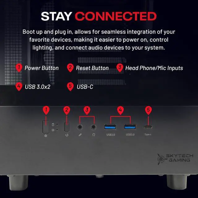 Alt view image 5 of 7 - Skytech Azure Gaming PC Desktop, Ultra 5 245K 4.2 GHz (5.2 GHz Turbo), NVIDIA RTX 5060 Ti 16GB GDDR7, 1TB Gen4 NVMe SSD, 32GB DDR5 RAM RGB, 850W GOLD ATX 3 PSU, 360mm ARGB AIO , Wi-Fi, Win 11