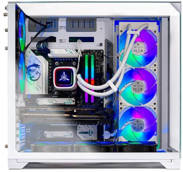 Alt view image 4 of 6 - Skytech O11 Vision Gaming PC Desktop, Intel i9 14900KF 3.2 GHz (5.6GHz Turbo), Z790 Motherboard, NVIDIA RTX 5080 16GB, 2TB Gen4 NVMe SSD, 32GB DDR5 6000 RGB, 850W GOLD ATX 3, 360mm AIO , Wi-Fi, Win 11