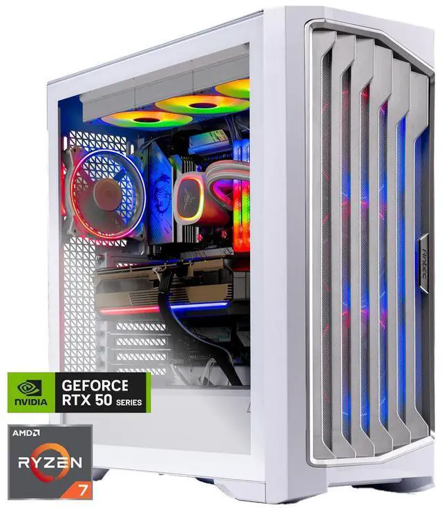 Main image of Skytech Legacy Gaming PC Desktop, Ryzen 7 7800X3D 4.2 GHz (5GHz Turbo), X670 MB,NVIDIA RTX 5070 Ti 16GB GDDR7, 2TB Gen4 NVMe SSD, 32GB DDR5 RAM 6000, 850W GOLD ATX 3, 360mm ARGB AIO , Wi-Fi, Win 11