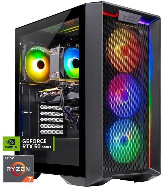 Main image of Skytech Nebula Gaming PC Desktop, Ryzen 7 5700 3.7 GHz (4.6GHz Turbo), NVIDIA RTX 5060 8GB, 1TB NVMe SSD, 16GB DDR4 RAM 3200, 650W GOLD PSU, Wi-Fi, Win 11