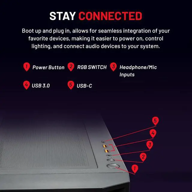 Alt view image 7 of 7 - Skytech Rampage Gaming PC Desktop, Ryzen 7 9700X 3.8 GHz (5.5GHz Turbo), NVIDIA RTX 5060 8GB, 1TB NVMe SSD, 32GB DDR5 RAM 6000 RGB, 850W GOLD ATX 3 PSU, 360mm ARGB AIO , Wi-Fi, Win 11