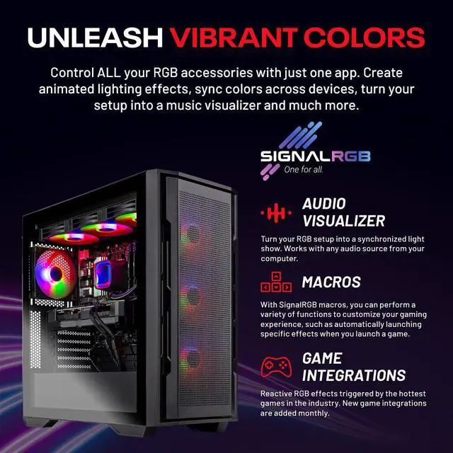 Alt view image 5 of 7 - Skytech Rampage Gaming PC Desktop, Ryzen 7 9700X 3.8 GHz (5.5GHz Turbo), NVIDIA RTX 5060 8GB, 1TB NVMe SSD, 32GB DDR5 RAM 6000 RGB, 850W GOLD ATX 3 PSU, 360mm ARGB AIO , Wi-Fi, Win 11
