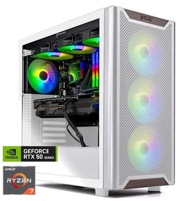 Main image of Skytech Chronos Gaming PC Desktop, Ryzen 7 9700X 3.8 GHz (5.5GHz Turbo), NVIDIA RTX 5060 8GB, 1TB NVMe SSD, 32GB DDR5 RAM 5200 RGB, 850W GOLD ATX 3 PSU, 360mm ARGB AIO , Wi-Fi, Win 11