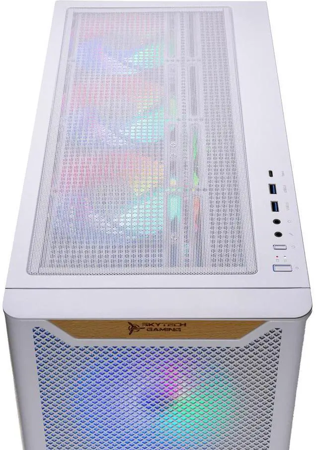 Alt view image 6 of 7 - Skytech Chronos Gaming PC Desktop, Ryzen 7 9700X 3.8 GHz (5.5GHz Turbo), NVIDIA RTX 5060 8GB, 1TB NVMe SSD, 32GB DDR5 RAM 5200 RGB, 850W GOLD ATX 3 PSU, 360mm ARGB AIO , Wi-Fi, Win 11