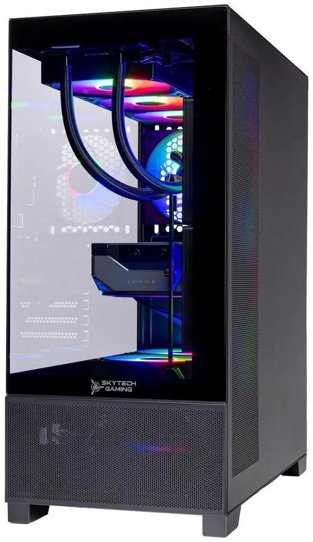 Alt view image 7 of 7 - Skytech Azure Gaming PC Desktop, Ryzen 7 9800X3D 4.7 GHz (5.2 GHz Turbo), AMD RX 9070 XT 16GB, 2TB Gen4 NVMe SSD, 32GB DDR5 RAM 5200 RGB, 850W GOLD ATX 3 PSU, 360mm ARGB AIO , Wi-Fi, Win 11