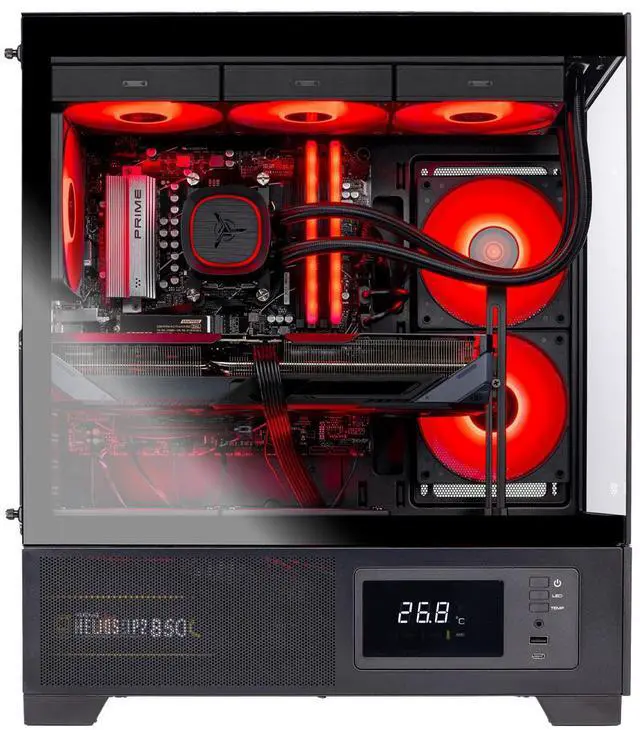 Alt view image 6 of 7 - Skytech Azure Gaming PC Desktop, Ryzen 7 9800X3D 4.7 GHz (5.2 GHz Turbo), AMD RX 9070 XT 16GB, 2TB Gen4 NVMe SSD, 32GB DDR5 RAM 5200 RGB, 850W GOLD ATX 3 PSU, 360mm ARGB AIO , Wi-Fi, Win 11