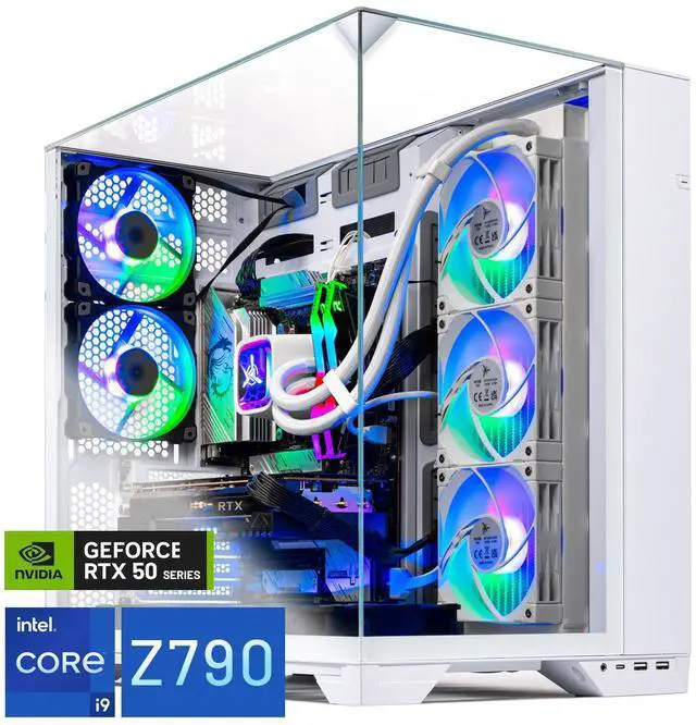 Main image of Skytech O11 Vision Gaming PC Desktop, Intel i9 14900KF 3.2 GHz (5.6GHz Turbo), Z790 Motherboard, NVIDIA RTX 5080 16GB, 2TB Gen4 NVMe SSD, 32GB DDR5 6000 RGB, 850W GOLD ATX 3, 360mm AIO , Wi-Fi, Win 11