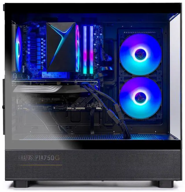 Alt view image 3 of 7 - Skytech Gaming Azure 3 Desktop PC, Ryzen 7 7700 3.8 GHz (5.3GHz Turbo), AMD RX 9060 XT 16GB, 1TB Gen4 NVMe SSD, 32GB DDR5 RAM RGB, 650W GOLD PSU, Wi-Fi, Win 11