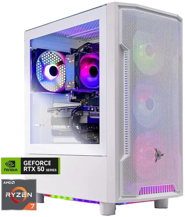 Main image of Skytech Archangel Gaming PC Desktop, Ryzen 7 5700 3.7 GHz (4.6GHz Turbo), NVIDIA RTX 5060 8GB, 1TB NVMe SSD, 32GB DDR4 RAM 3200, 650W GOLD PSU, Wi-Fi, Win 11