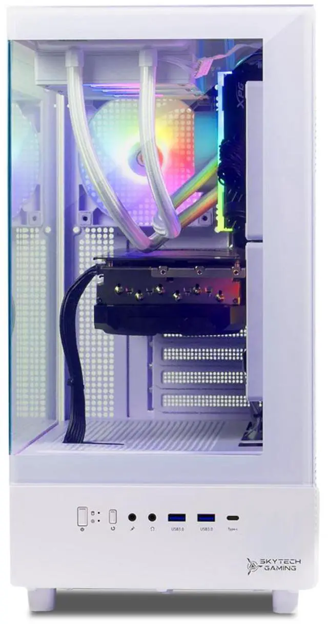 Alt view image 6 of 7 - Skytech Azure Gaming PC Desktop, Ryzen 7 9700X 3.8 GHz (5.5GHz Turbo), NVIDIA RTX 5060 8GB, 1TB NVMe SSD, 32GB DDR5 RAM 5200 RGB, 850W GOLD ATX 3 PSU, 360mm ARGB AIO , Wi-Fi, Win 11,Montech XR