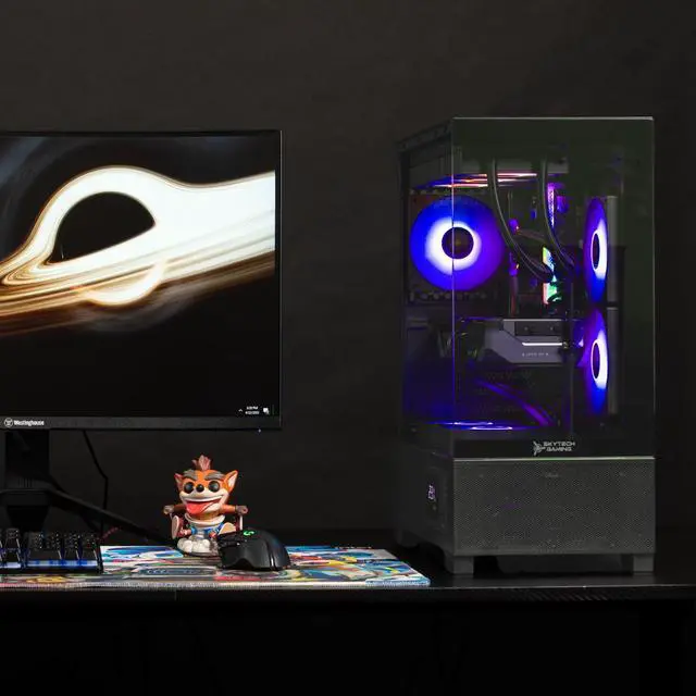 Alt view image 8 of 7 - Skytech Gaming Azure 3 Plus Desktop PC, Ryzen 9 9900X3D 4.4 GHz (5.5GHz Turbo), NVIDIA RTX 5070 Ti 16GB, 1TB Gen4 NVMe SSD, 64GB DDR5 RAM RGB, 850W GOLD ATX 3 PSU, 360mm ARGB AIO , Wi-Fi, Win 11