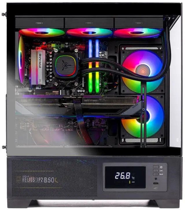 Alt view image 5 of 7 - Skytech Gaming Azure 3 Plus Desktop PC, Ryzen 9 9900X3D 4.4 GHz (5.5GHz Turbo), NVIDIA RTX 5070 Ti 16GB, 1TB Gen4 NVMe SSD, 64GB DDR5 RAM RGB, 850W GOLD ATX 3 PSU, 360mm ARGB AIO , Wi-Fi, Win 11