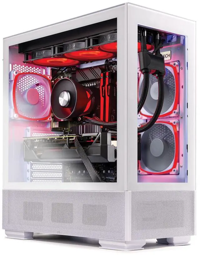 Alt view image 4 of 7 - Skytech Azure Gaming PC Desktop, Intel i7 14700F 2.1 GHz (5.3GHz Turbo), NVIDIA RTX 5070 Ti 16GB, 2TB Gen5 NVMe SSD, 64GB DDR5 RAM 5600 RGB, 850W GOLD ATX 3 PSU, 360mm ARGB AIO , Wi-Fi, Win 11