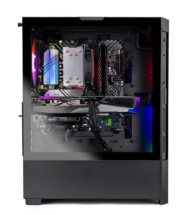 Alt view image 4 of 6 - Skytech Blaze4 Mini Gaming PC Desktop, Ryzen 7 7700 3.8 GHz (5.3GHz Turbo), AMD RX 9060 XT 16GB, 1TB Gen4 NVMe SSD, 32GB DDR5 RAM 6000 RGB, 650W GOLD PSU, Wi-Fi, Win 11