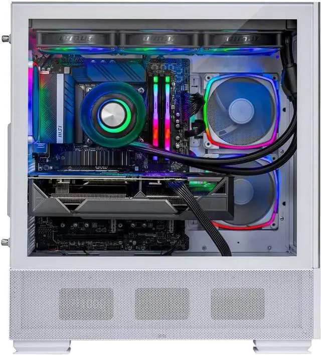 Alt view image 4 of 7 - Skytech Gaming Azure Desktop PC, Ryzen 7 7800X3D 4.2 GHz (5GHz Turbo), AMD RX 9070 XT 16GB, 1TB Gen4 NVMe SSD, 32GB DDR5 RAM 6000 RGB, 850W GOLD PSU, 360mm ARGB AIO , Wi-Fi, Win 11