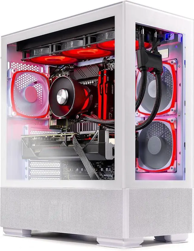 Alt view image 3 of 7 - Skytech Gaming Azure Desktop PC, Ryzen 7 7800X3D 4.2 GHz (5GHz Turbo), AMD RX 9070 XT 16GB, 1TB Gen4 NVMe SSD, 32GB DDR5 RAM 6000 RGB, 850W GOLD PSU, 360mm ARGB AIO , Wi-Fi, Win 11