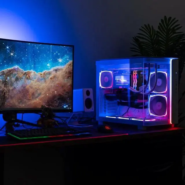 Alt view image 6 of 7 - Skytech X TryX King 95 Desktop PC, Ryzen 7 9800X3D 4.7 GHz (5.2 GHz Turbo), TryX Panorama 360mm ARGB AIO,NVIDIA RTX 5080 16GB, 2TB Gen4 NVMe SSD, 32GB DDR5 6000 RGB, 850W GOLD ATX 3 PSU, Wi-Fi, Win 11
