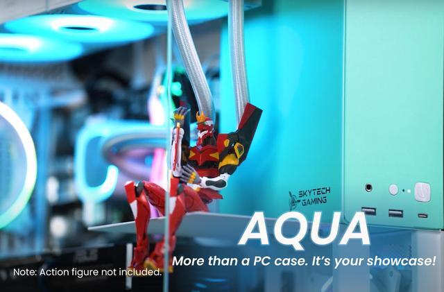 Alt view image 3 of 7 - Skytech Aqua Gaming PC Desktop, Ryzen 7 9700X 3.8 GHz (5.5GHz Turbo), NVIDIA RTX 5070 Ti 16GB, 1TB Gen4 NVMe SSD, 32GB DDR5 6000 RGB, 850W GOLD ATX 3, 360mm ARGB AIO , Wi-Fi, Win 11,GEOMETRICFUTURE M5