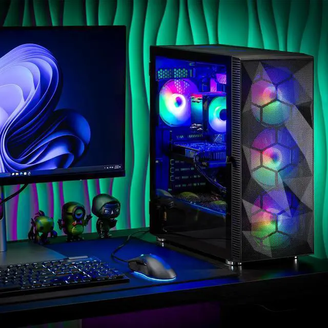 Alt view image 5 of 7 - Skytech Gaming Storm Desktop PC, Ryzen 7 7700 3.8 GHz (5.3GHz), NVIDIA RTX 5060 Ti 8GB, 1TB NVMe SSD, 32GB DDR4 RAM 3200, 650W GOLD PSU, Wi-Fi, Win 11