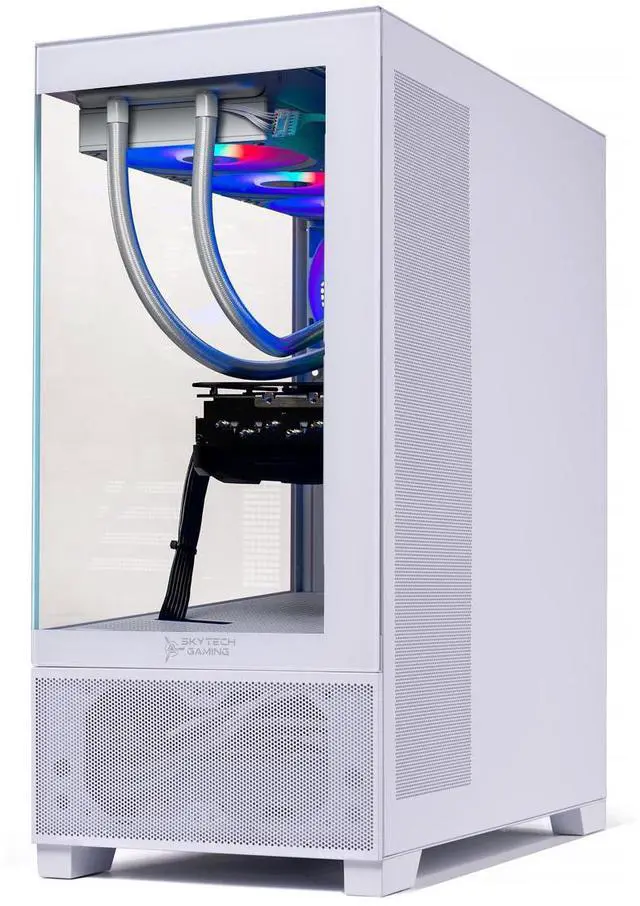 Alt view image 5 of 7 - Skytech Gaming Azure 3 Plus Desktop PC, Intel i7 14700K 3.4 GHz (5.5GHz), NVIDIA RTX 5070 Ti 16GB, 1TB Gen4 NVMe SSD, 32GB DDR5 RAM 5200 RGB, 850W GOLD ATX 3 PSU, 360mm ARGB AIO, Wi-Fi, Win 11