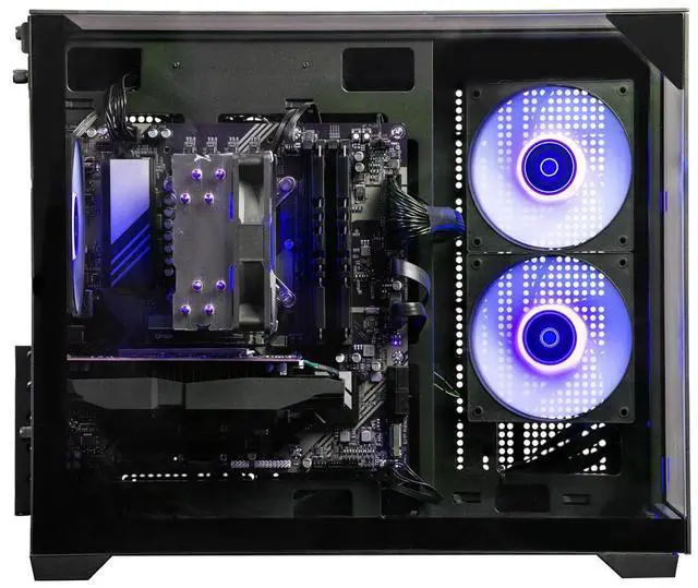 Alt view image 5 of 7 - Skytech Gaming Crystal Desktop PC, Ryzen 7 7700 3.8 GHz (5.3GHz Turbo), NVIDIA RTX 5060 Ti 16GB, 1TB NVMe SSD, 32GB DDR5 RAM 5200, 650W GOLD PSU, Wi-Fi, Win 11