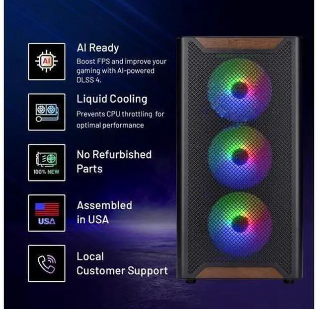 Alt view image 2 of 6 - Skytech Gaming Chronos 3 Desktop PC, Ryzen 9 9900X 4.4 GHz (5.6GHz), NVIDIA RTX 5070 Ti 16GB, 4TB Gen4 NVMe SSD, 64GB DDR5 RAM 5200 RGB, 850W GOLD ATX 3 PSU, 360mm ARGB AIO , Wi-Fi, Win 11