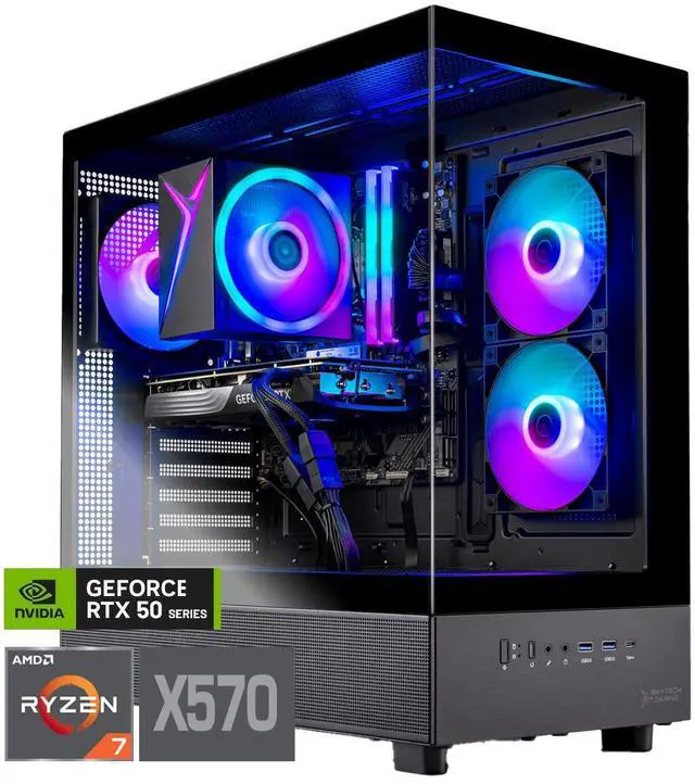Main image of Skytech Gaming Azure 3 Desktop PC, Ryzen 7 5700 3.7 GHz (4.6GHz), NVIDIA RTX 5060 Ti 16GB, 1TB NVMe SSD, 32GB DDR4 RAM 3200, 650W GOLD PSU, Wi-Fi, Win 11