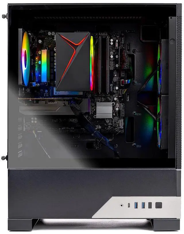 Alt view image 3 of 5 - Skytech Gaming Nebula 2 Desktop PC, Ryzen 5 7600 3.8 GHz (5.1GHz Turbo), NVIDIA RTX 5060, 1TB NVMe SSD, 16GB DDR5 RAM 6000, 650W GOLD PSU, Wi-Fi, Win 11