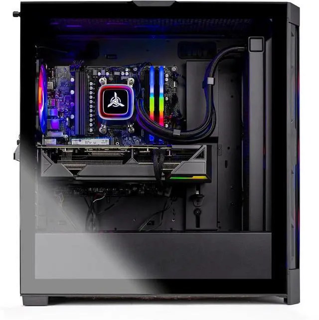 Alt view image 3 of 5 - Skytech Gaming Blaze4 Gaming PC, Intel i7 14700F 2.1GHz, NVIDIA RTX 4060 Ti 8GB, 2TB NVMe SSD, 32GB DDR5 RAM 5200, 750W GOLD PSU, 360 ARGB AIO , Wi-Fi, Win 11, Desktop