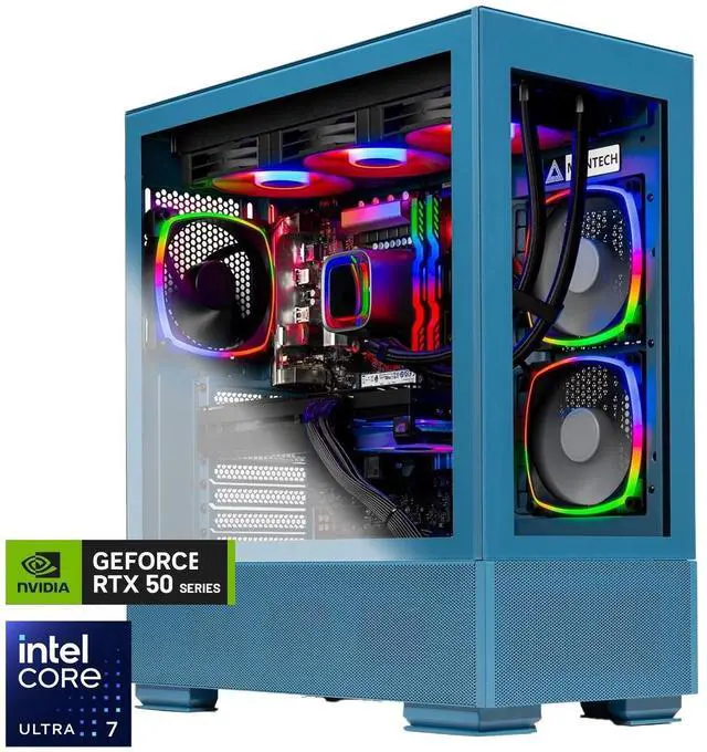 Main image of Skytech Gaming Azure Gaming PC, Intel Ultra 7 265K 5.4GHz, NVIDIA RTX 5080 16GB, 2TB Gen4 NVMe SSD, 32GB DDR5 RAM 6000, 850W GOLD ATX 3 PSU, 360 ARGB AIO , Wi-Fi, Win 11, Desktop
