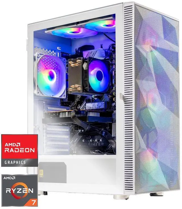 Main image of Skytech Gaming Storm Gaming PC, AMD Ryzen 7 5700 3.7GHz, AMD RX 7600 8GB , 1TB NVMe SSD, 32GB DDR4 RAM 3200, 650W GOLD PSU, Wi-Fi, Win 11, Desktop