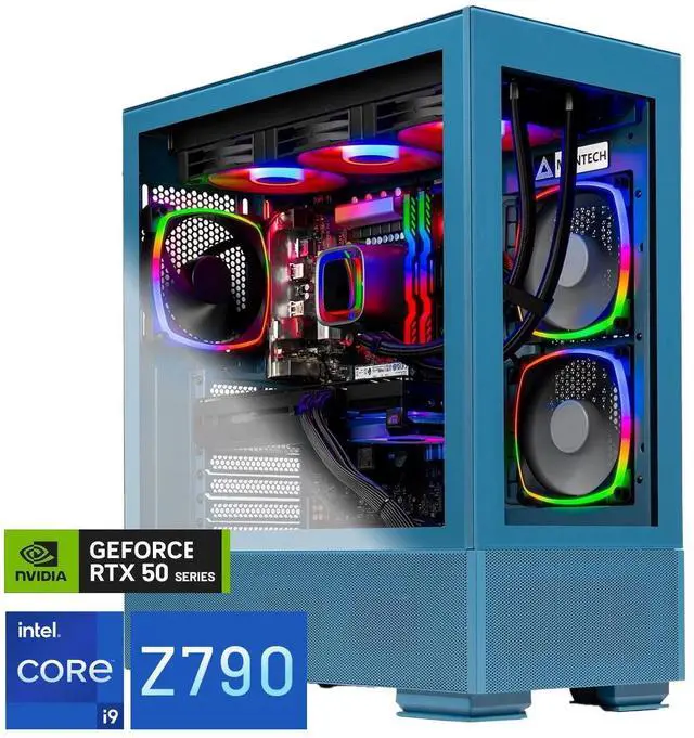 Main image of Skytech Azure Gaming PC, Intel i9 14900KF 3.2GHz, NVIDIA RTX 5070 12GB, Z790 Board, 2TB Gen4 NVMe SSD, 32GB DDR5 RAM 6000, 850W GOLD ATX 3 PSU, 360 ARGB AIO , Wi-Fi, Win 11, Montech Sky Two