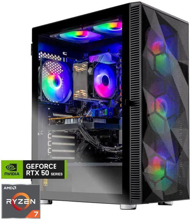 Main image of Skytech Gaming Storm Gaming PC, AMD Ryzen 7 5700 3.7GHz, NVIDIA RTX 5060 Ti 8GB, 1TB NVMe SSD, 32GB DDR4 RAM 3200, 650W GOLD PSU, Wi-Fi, Win 11, Desktop