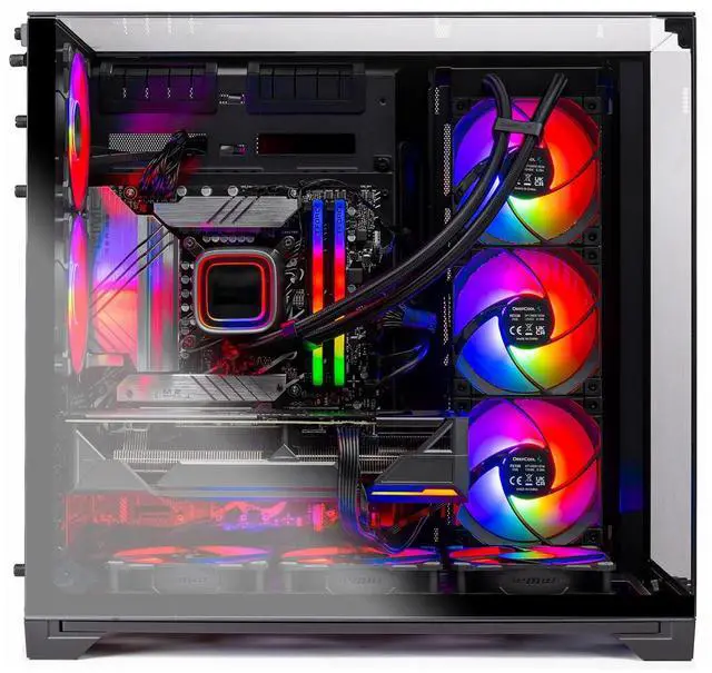 Alt view image 5 of 6 - Skytech O11 Vision Gaming PC Desktop, AMD Ryzen 9 9900X3D 4.4GHz, NVIDIA RTX 5080 16GB, X870 Board, 4TB Gen4 NVMe SSD, 64GB DDR5 RAM, 1000W GOLD ATX 3, 360 ARGB AIO , Wi-Fi, Win 11, Lian-Li O11 Vision