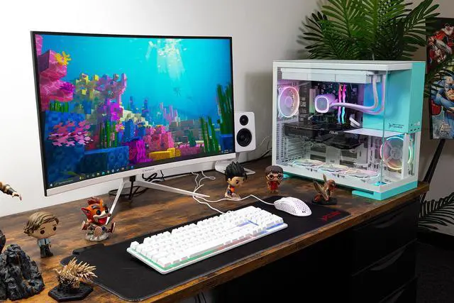Alt view image 6 of 7 - Skytech Gaming Aqua Gaming PC, AMD Ryzen 9 9900X 4.4GHz, NVIDIA RTX 5070 12GB, 2TB Gen4 NVMe SSD, 32GB DDR5 RAM 6000, 850W GOLD ATX 3 PSU, 360 ARGB AIO , Wi-Fi, Win 11, Desktop
