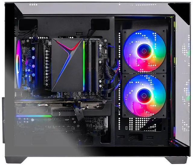 Alt view image 4 of 5 - Skytech Gaming Crystal Desktop PC, Ryzen 5 7600 3.8 GHz (5.1GHz Turbo), NVIDIA RTX 5060, 1TB NVMe SSD, 32GB DDR5 RAM 6000, 650W GOLD PSU, Wi-Fi, Win 11