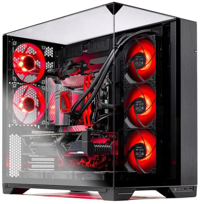 Alt view image 4 of 7 - Skytech O11 Vision Gaming PC Desktop, Ryzen 7 7800X3D 4.2 GHz (5GHz Turbo), AMD RX 9070 XT 16GB, 1TB Gen4 NVMe SSD, 32GB DDR5 RAM 6000 RGB, 850W GOLD PSU, 360mm ARGB AIO , Wi-Fi, Win 11