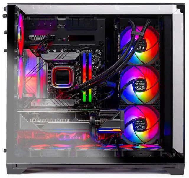 Alt view image 5 of 7 - Skytech O11 Vision Gaming PC Desktop, Ryzen 7 7800X3D 4.2 GHz (5GHz Turbo), AMD RX 9070 XT 16GB, 1TB Gen4 NVMe SSD, 32GB DDR5 RAM 6000 RGB, 850W GOLD PSU, 360mm ARGB AIO , Wi-Fi, Win 11
