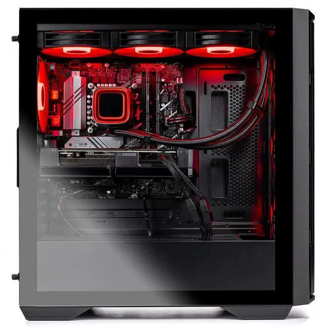 Alt view image 5 of 7 - Skytech Rampage Gaming PC Desktop, Ryzen 7 7700X 4.5 GHz (5.4GHz Turbo), NVIDIA RTX 5070 Ti 16GB GDDR7, 1TB Gen4 SSD, 32GB DDR5 6000, 850W GOLD ATX 3.0 PSU, 360mm AIO , Wi-Fi, Win 11 Home